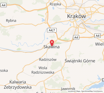 Mapa: Skawina, Województwo małopolskie