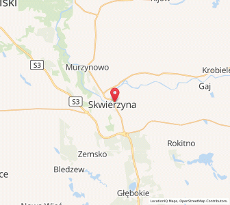 Mapa: Skwierzyna, województwo lubuskie