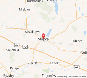 Mapa: Słupca, województwo wielkopolskie