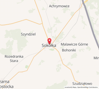 Mapa: Sokółka, Województwo podlaskie