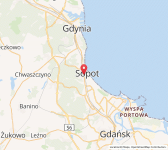 Mapa: Sopot, Województwo pomorskie