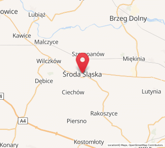 Mapa: Środa Śląska, województwo dolnośląskie