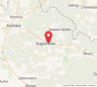 Mapa: Stąporków, województwo świętokrzyskie