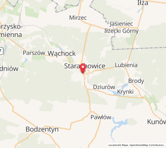 Mapa: Starachowice, Województwo świętokrzyskie