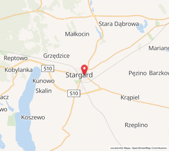 Mapa: Stargard, Województwo zachodniopomorskie