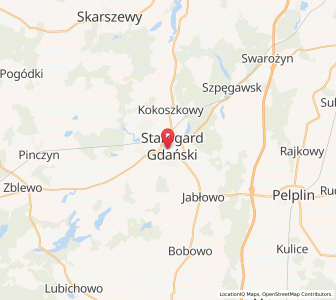 Mapa: Starogard Gdański, Województwo pomorskie