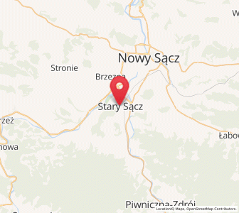 Mapa: Stary Sącz, województwo małopolskie