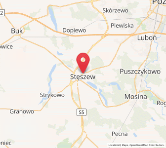 Mapa: Stęszew, województwo wielkopolskie