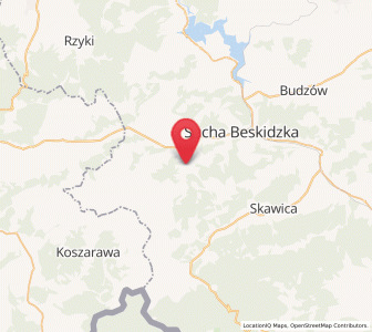 Mapa: Stryszawa, województwo małopolskie