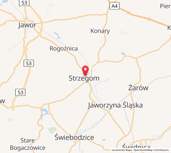 Mapa: Strzegom, województwo dolnośląskie