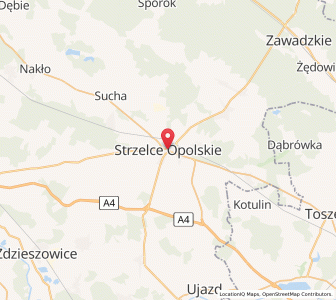 Mapa: Strzelce Opolskie, Województwo opolskie