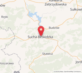 Mapa: Sucha Beskidzka, województwo małopolskie