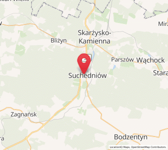 Mapa: Suchedniów, województwo świętokrzyskie