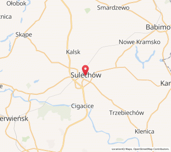 Mapa: Sulechów, województwo lubuskie