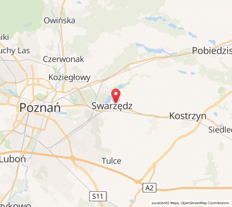 Mapa: Swarzędz, Województwo wielkopolskie