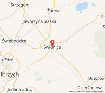 Mapa: Świdnica, Województwo dolnośląskie
