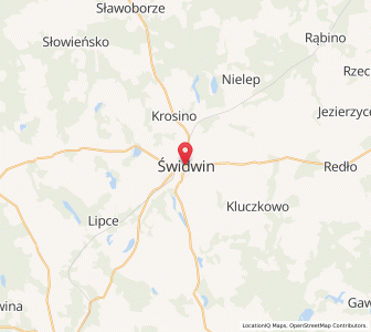Mapa: Świdwin, województwo zachodniopomorskie