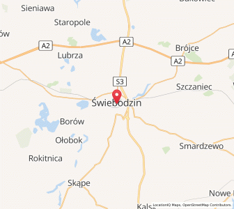 Mapa: Świebodzin, Województwo lubuskie