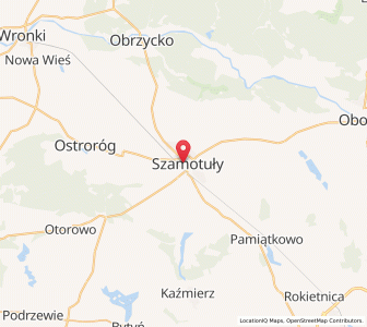 Mapa: Szamotuły, województwo wielkopolskie