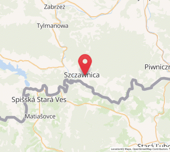 Mapa: Szczawnica, województwo małopolskie