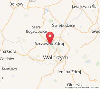 Mapa: Szczawno-Zdrój, województwo dolnośląskie