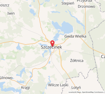 Mapa: Szczecinek, Województwo zachodniopomorskie