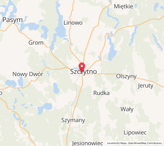 Mapa: Szczytno, Województwo warmińsko-mazurskie