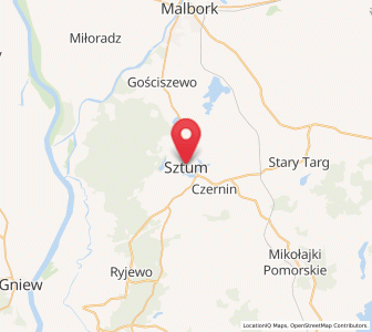 Mapa: Sztum, województwo pomorskie