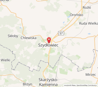 Mapa: Szydłowiec, województwo mazowieckie