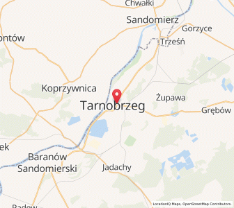 Mapa: Tarnobrzeg, Województwo podkarpackie
