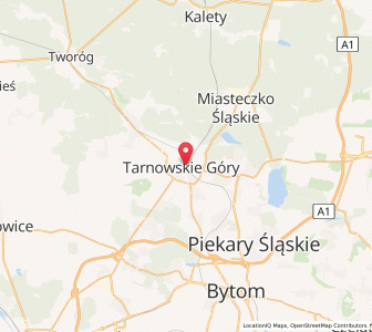 Mapa: Tarnowskie Góry, Województwo śląskie