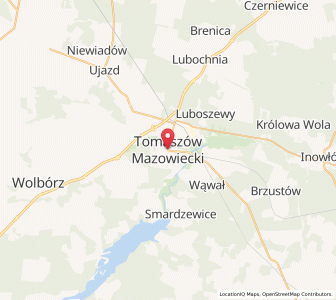 Mapa: Tomaszów Mazowiecki, Województwo łódzkie