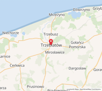 Mapa: Trzebiatów, województwo zachodniopomorskie