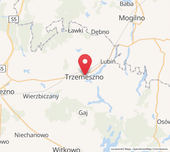 Mapa: Trzemeszno, województwo wielkopolskie