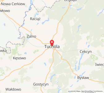 Mapa: Tuchola, województwo kujawsko-pomorskie