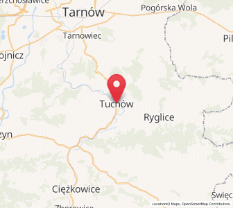 Mapa: Tuchów, województwo małopolskie