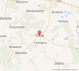 Mapa: Turek, Województwo wielkopolskie