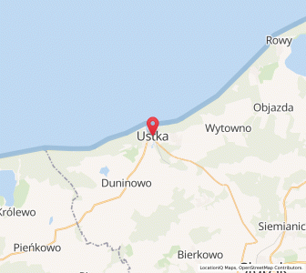 Mapa: Ustka, województwo pomorskie