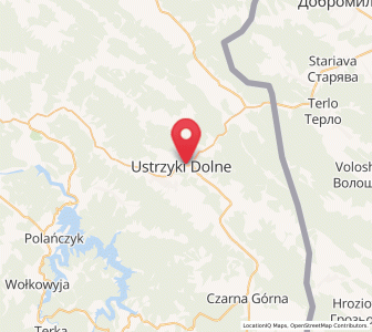 Mapa: Ustrzyki Dolne, województwo podkarpackie