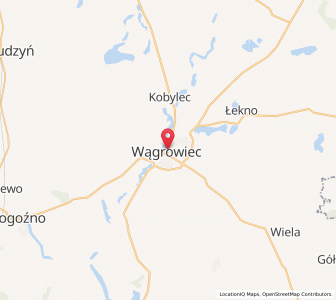 Mapa: Wągrowiec, Województwo wielkopolskie