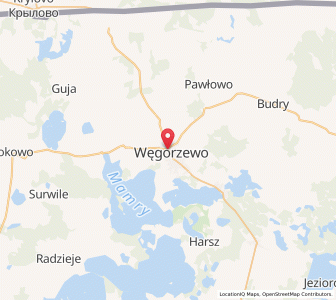 Mapa: Węgorzewo, województwo warmińsko-mazurskie