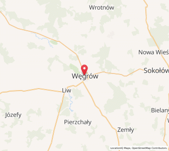 Mapa: Węgrów, województwo mazowieckie