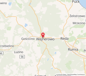 Mapa: Wejherowo, Województwo pomorskie