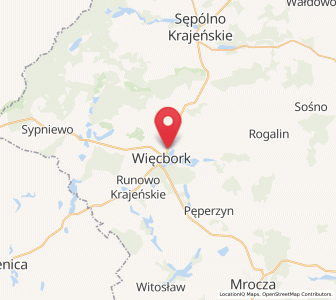 Mapa: Więcbork, województwo kujawsko-pomorskie