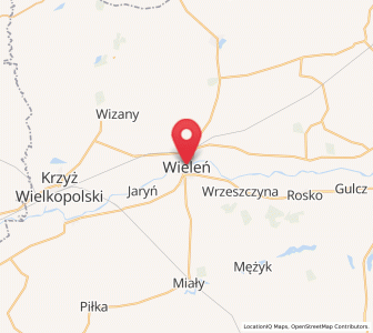 Mapa: Wieleń, województwo wielkopolskie