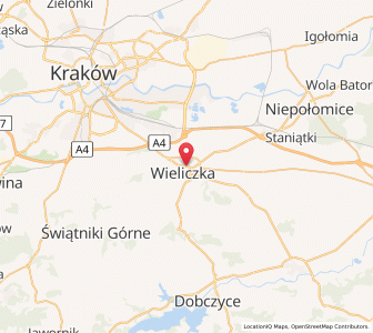 Mapa: Wieliczka, województwo małopolskie