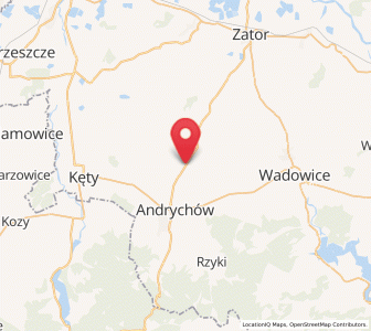 Mapa: Wieprz, województwo małopolskie
