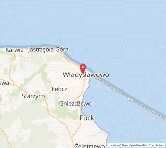 Mapa: Władysławowo, województwo pomorskie