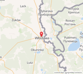 Mapa: Włodawa, województwo lubelskie