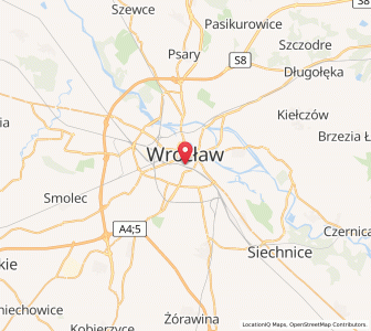 Mapa: Wrocław, Województwo dolnośląskie